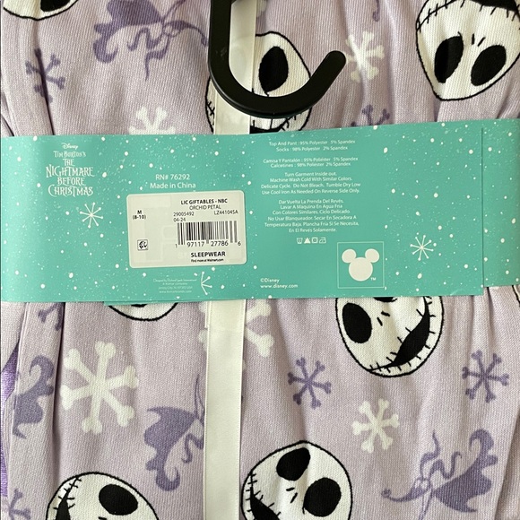 Disney Nightmare Before Christmas Lavender Sleepwear Set with Jack Skellington - Picture 3 of 3